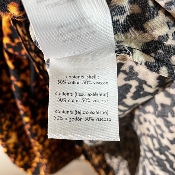 NWT We Wore What Women's Blanca Wrap Dress Long Sleeve Tortoise Shell Size Large - Picture 10 of 11